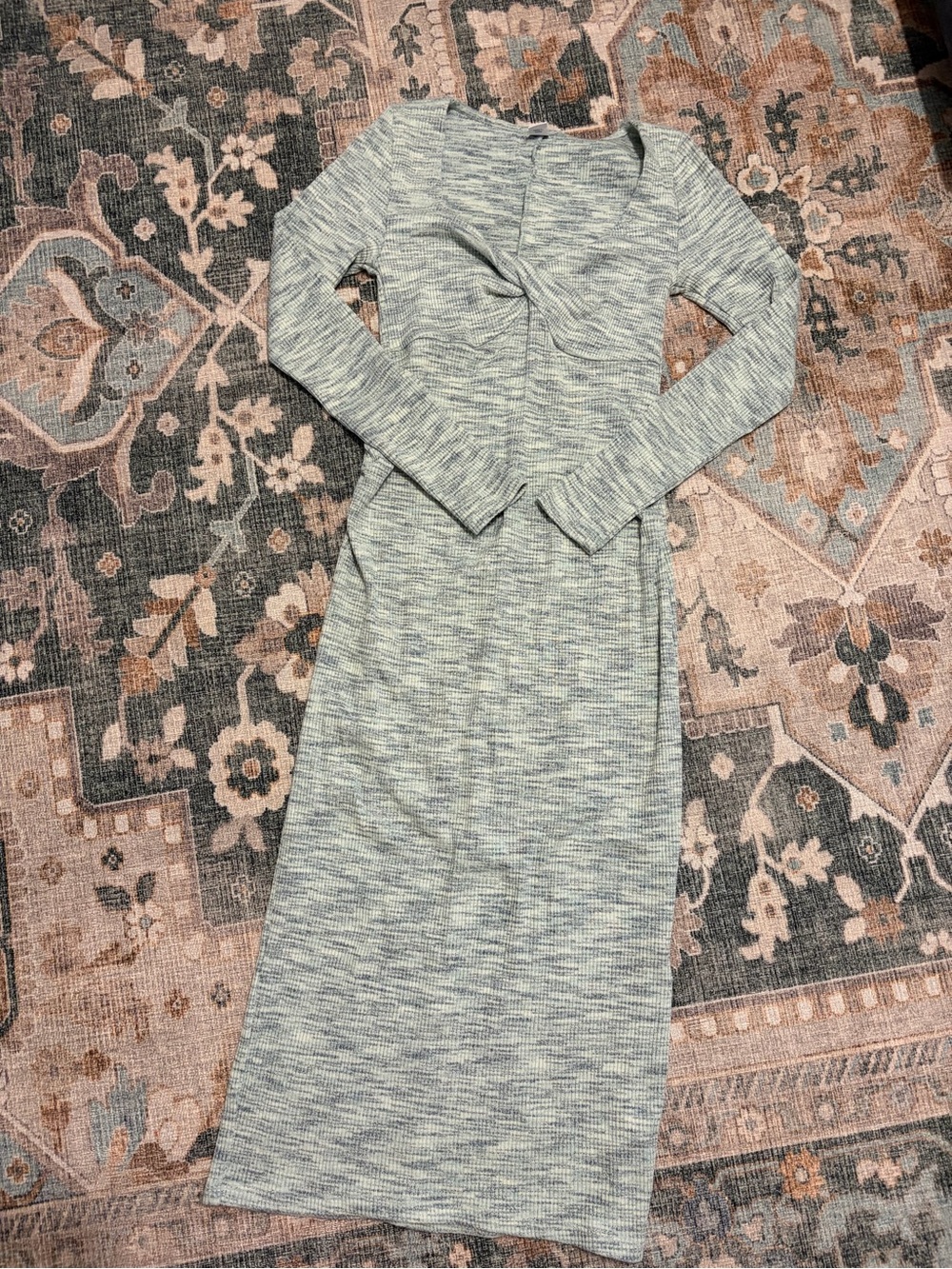 Old Navy Maternity Long Sleeve Twist Front Knit Dress - size small